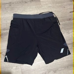 Zara mesh running shorts black 2 in 1 XL NEW